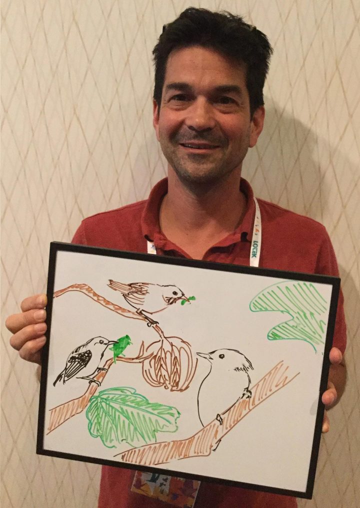 Postdoc Ari Martinez studies how species tune in and use information provided from other species, and how this explains which species spend time together, antshrike and antwrens pictured here. More about Martiez: http://arimartinez.weebly.com/