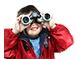 boy with binoculars